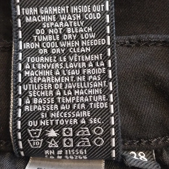 7 For All Mankind NWT Women's Size 28 Black Slim Trouser Flare Denim Jeans Pants - Picture 12 of 15